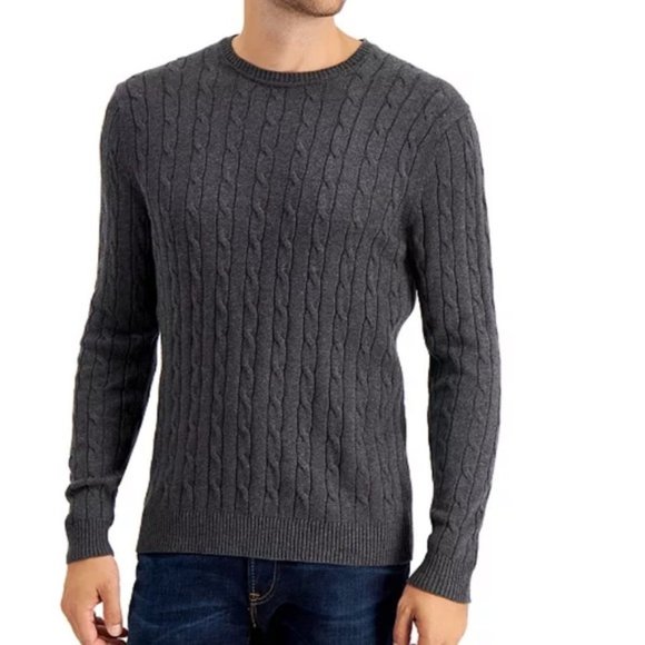 Club Room Other - Club Room Dark Gray Cable Knit Sweater